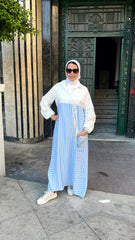 Striped Dress _ Baby blue