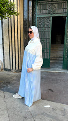 Striped Dress _ Baby blue