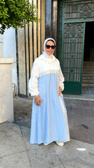 Striped Dress _ Baby blue