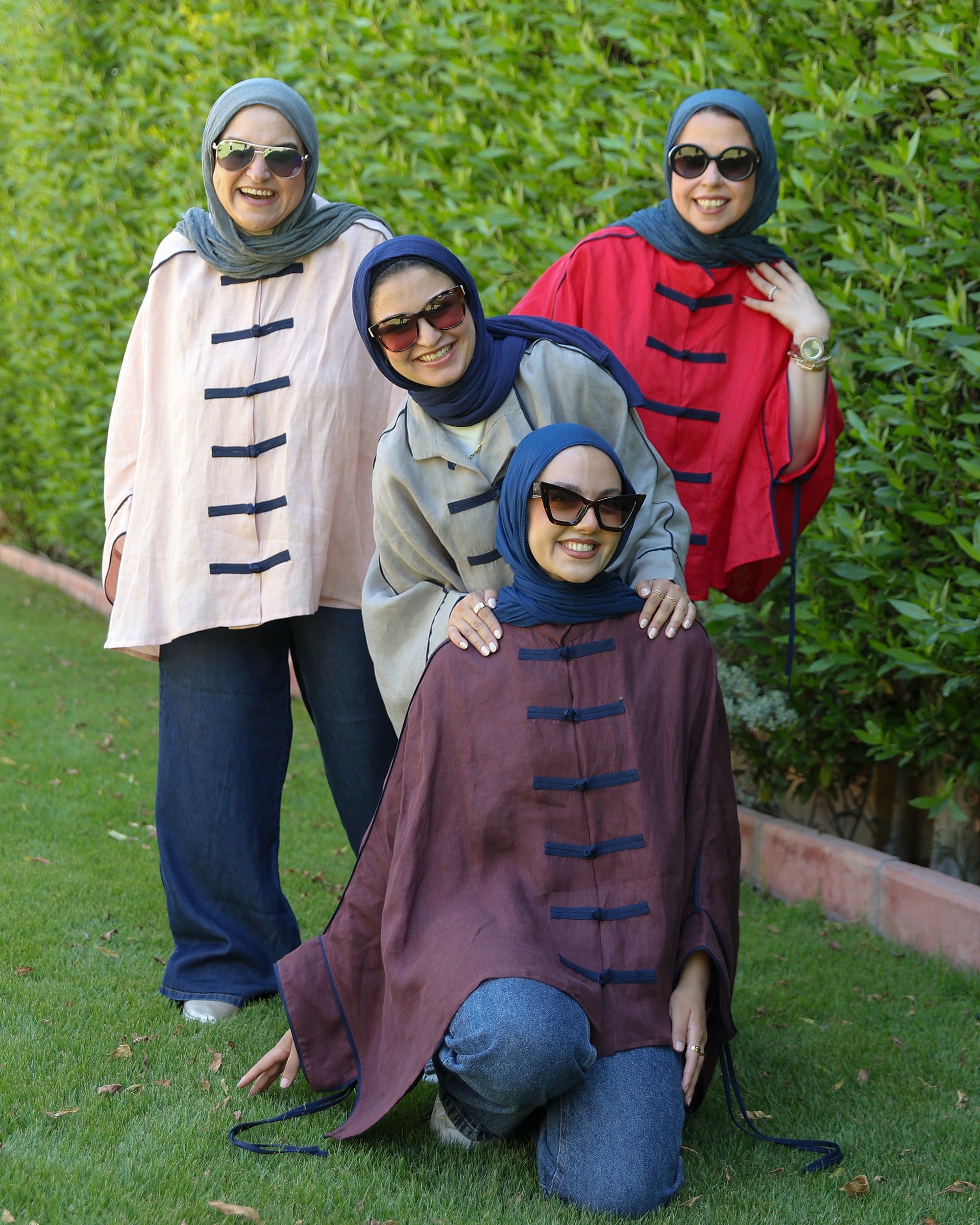 Banfseg Chinese Linen Blouse - Group Shot All Colors