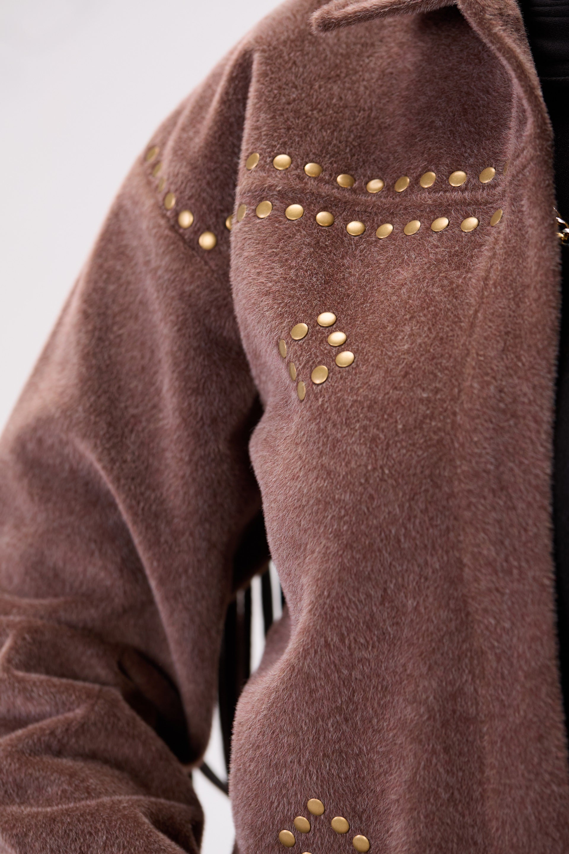 Suede-Cut Fringe Jacket