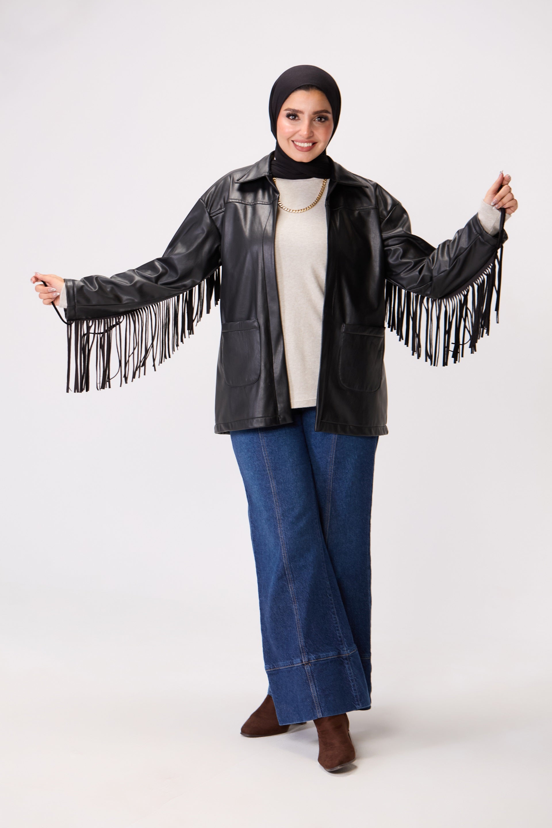 Leather Fringe Jacket