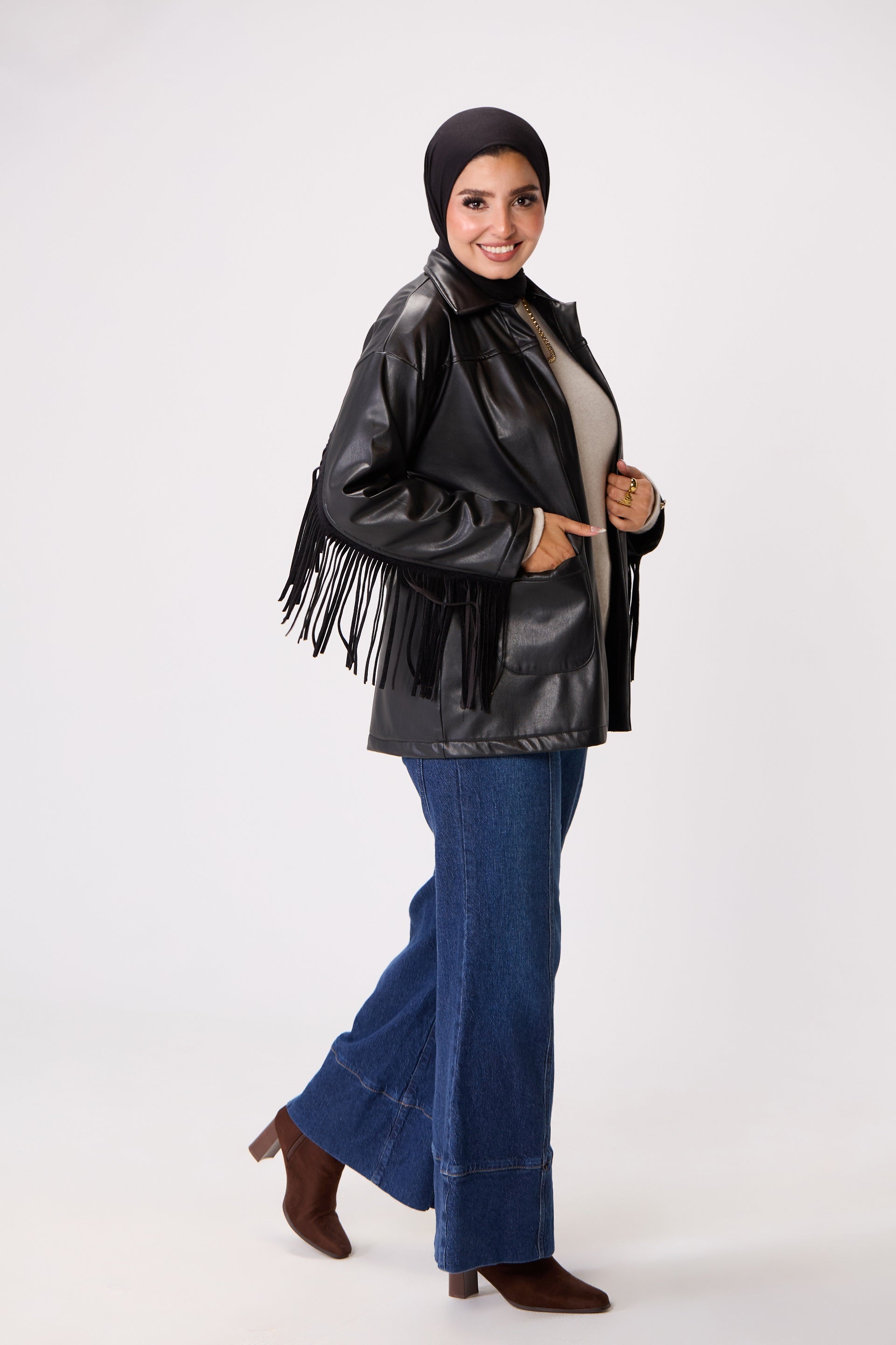 Leather Fringe Jacket