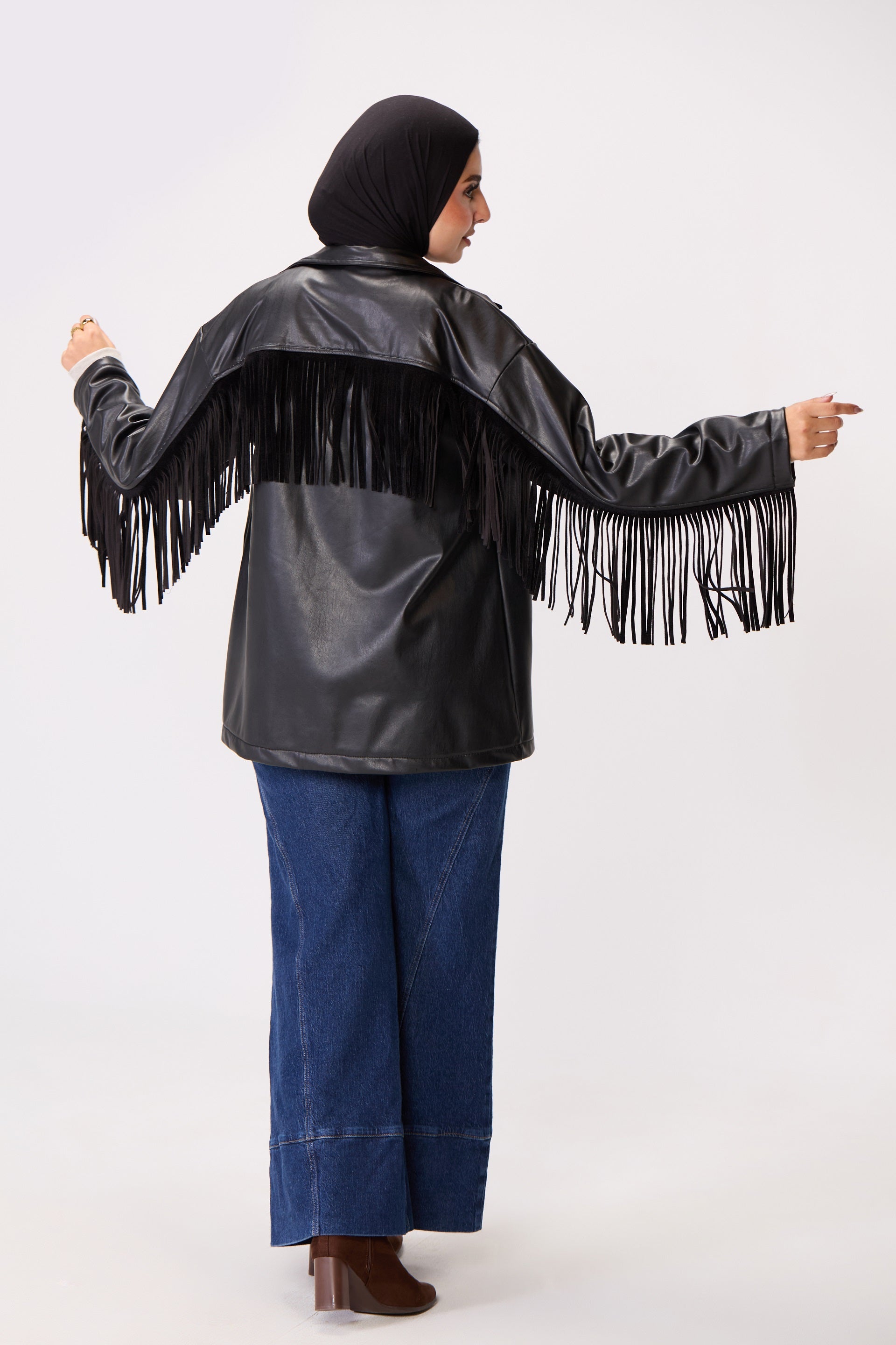 Leather Fringe Jacket