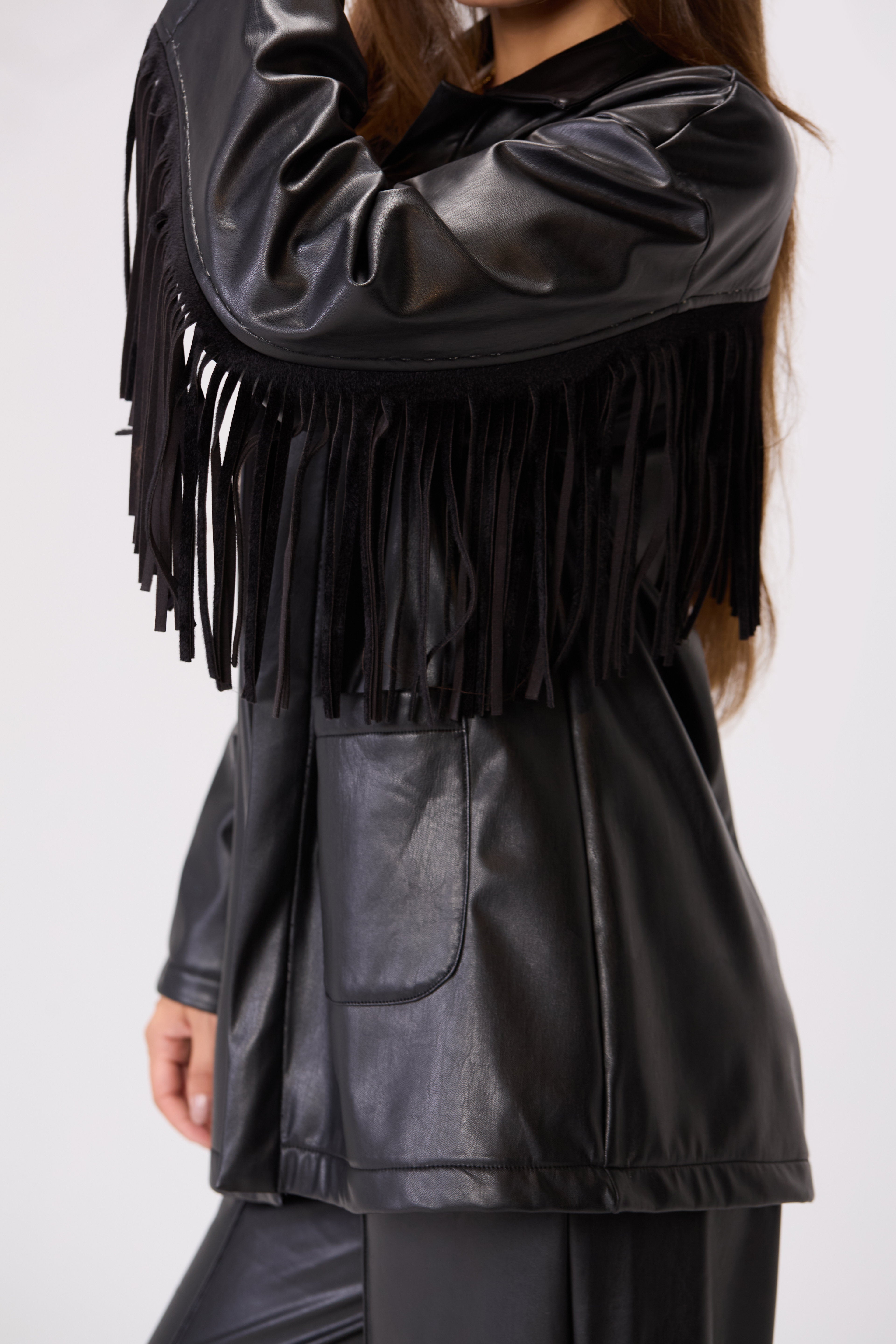 Leather Fringe Jacket