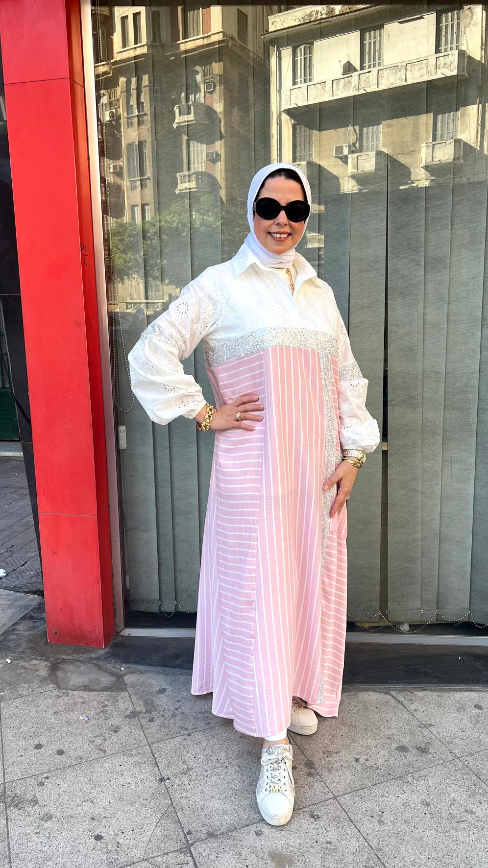 Striped Dress _ Rose