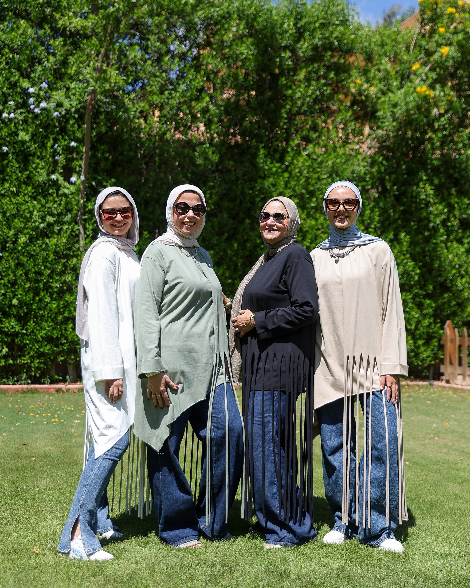 Narges Fringe Tunic - All Colors Group Lifestyle